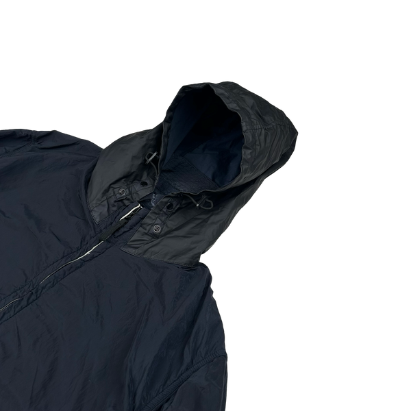 Stone Island 2015 Navy Shimmer Nylon Metal Tyveck Shield Jacket - XXL