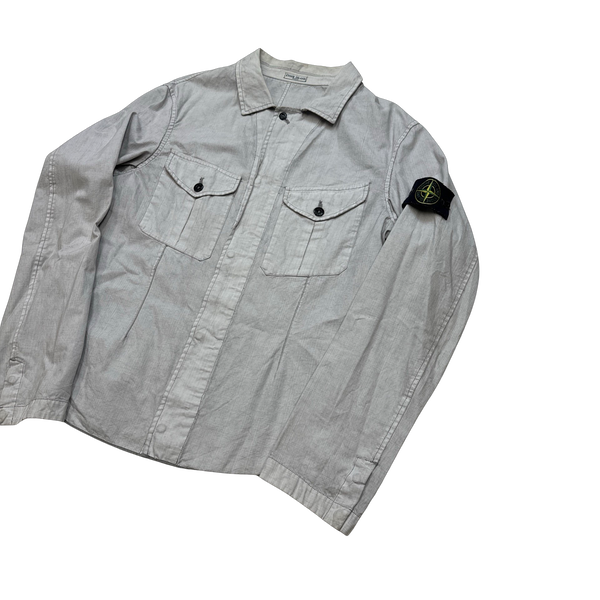 Stone Island 2006 Laminated Cotton Overshirt - XL