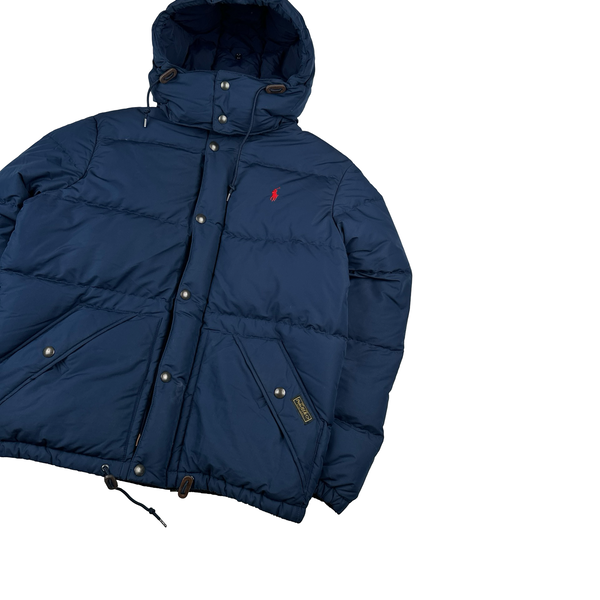 Ralph Lauren Navy Puffer Thick Down Puffer Jacket - Medium