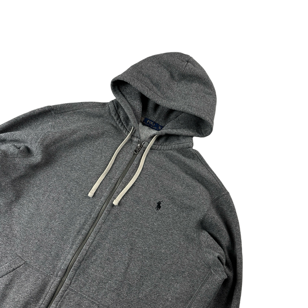 Ralph Lauren Grey Zipped Hoodie - XL