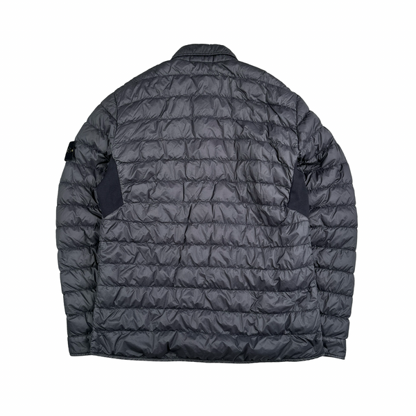 Stone Island 2018 Grey Micro Yarn Down Overshirt - Large