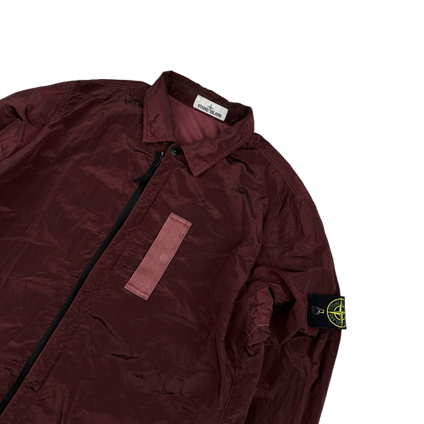 Stone Island 2017 Maroon Nylon Metal Shimmer Overshirt - XL