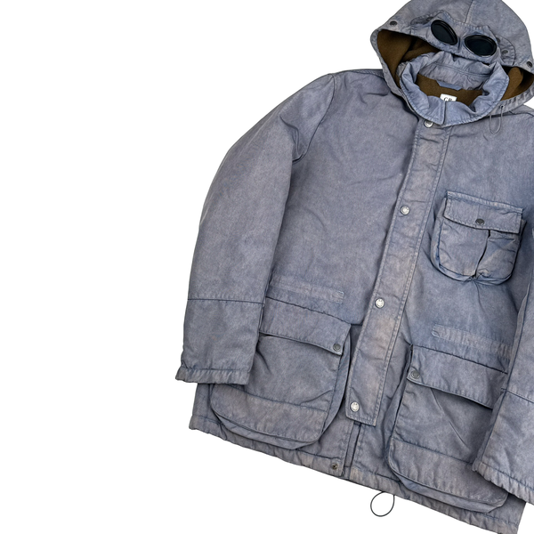 CP Company Goggle Mauve Chrome Quilted Lined Multi Pocket Jacket - 3XL