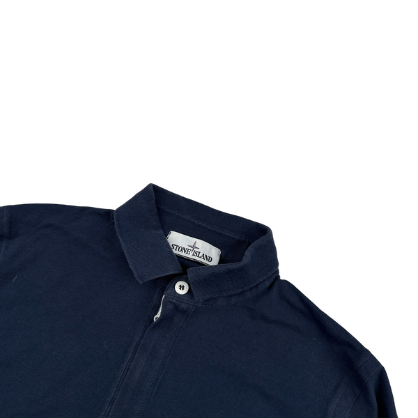 Stone Island 2017 Longsleeved Navy Poloshirt - Large