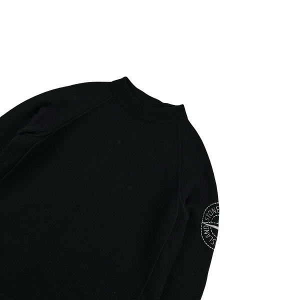Stone Island 2019 Black Wool Crewneck Knit - XL