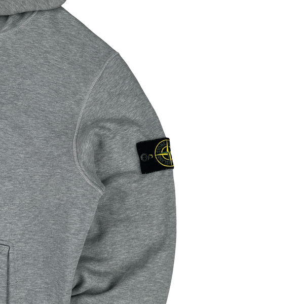 Stone Island 2022 Grey Cotton Pullover Hoodie - Medium