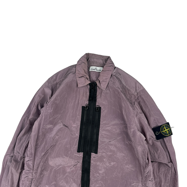 Stone Island 2017 Lavender Purple Nylon Metal Zipped Overshirt - Medium