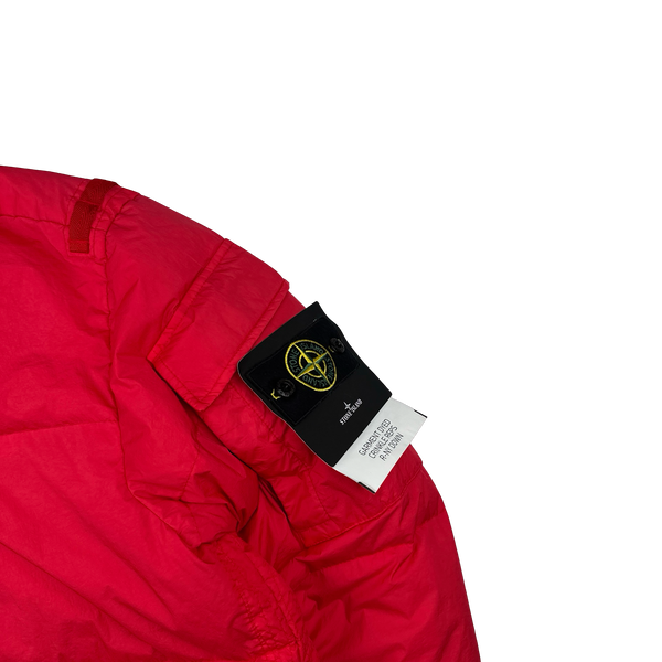 Stone Island 2022 Red Crinkle R-NY Down Puffer Jacket - Medium,Large