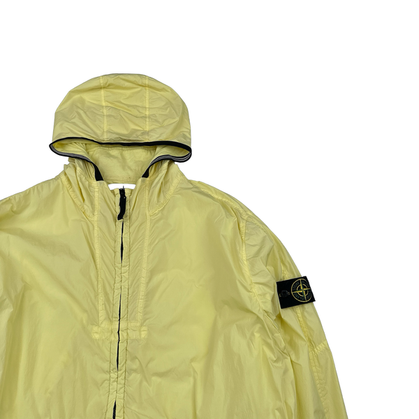 Stone Island 2019 Yellow Garment Dyed Crinkle Reps NY Jacket - 3XL