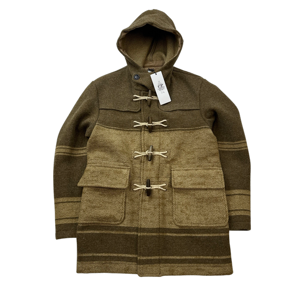 Palace Brown Wool Spellout Duffle Jacket - XS