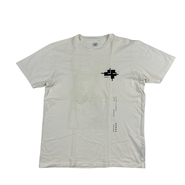 CP Company Metropolis White Graphic T Shirt - XL
