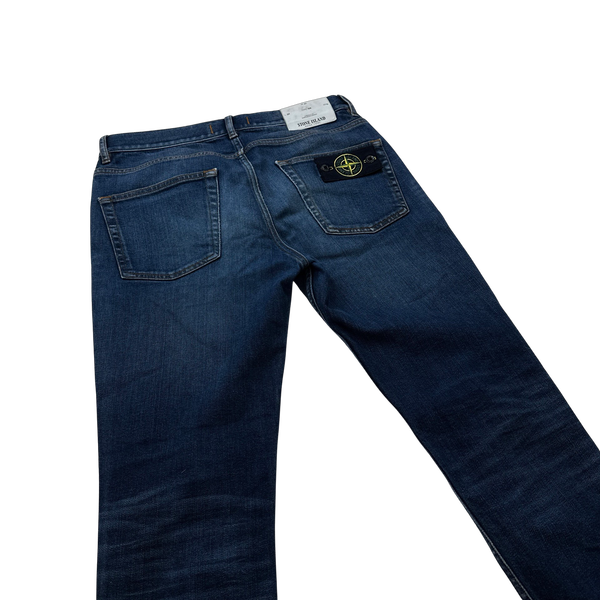 Stone Island Blue Wash Skinny Fit Jeans - 31"