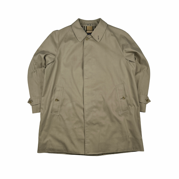 Burberry Nova Check Lined Tan Trench Coat - XXL