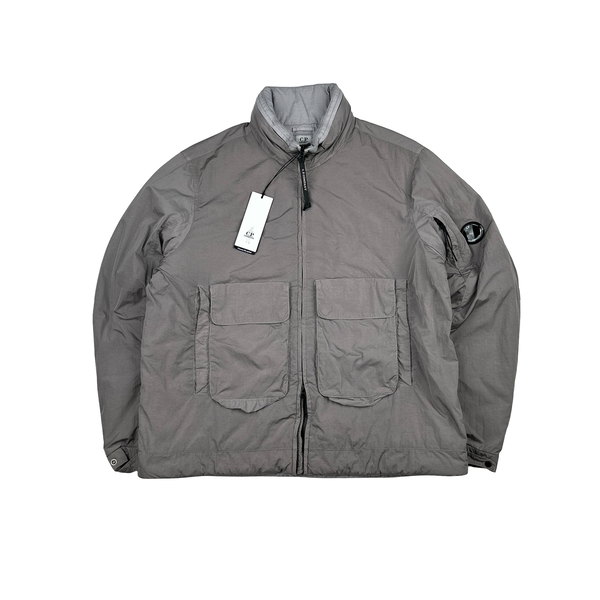 CP Company Silver Lens Viewer Quilted Chrome R Zipped Jacket - XXL