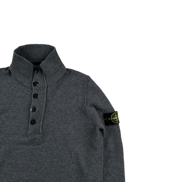Stone Island 2017 Dark Green High Neck Knitted Jumper - Small