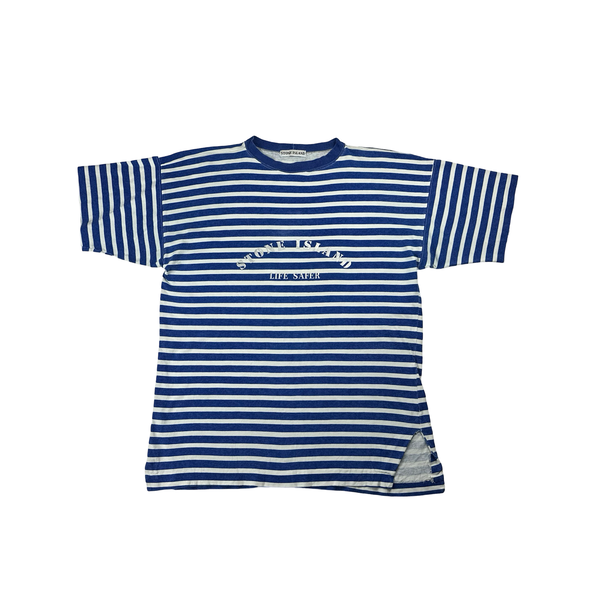 Stone Island 80's Vintage Striped Reflective Marina T Shirt - Large