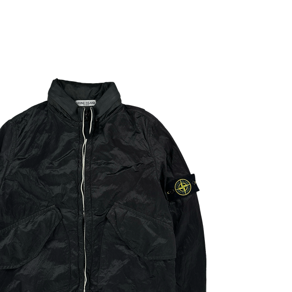 Stone Island 2008 Black Nylon Metal Shimmer Jacket - Small