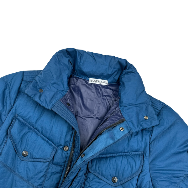 Stone Island 2009 Opaque Nylon Tela Down Mesh Badge Puffer - Medium