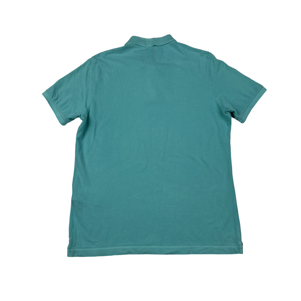 Stone Island 2022 Aqua Blue Cotton Polo Shirt - XL