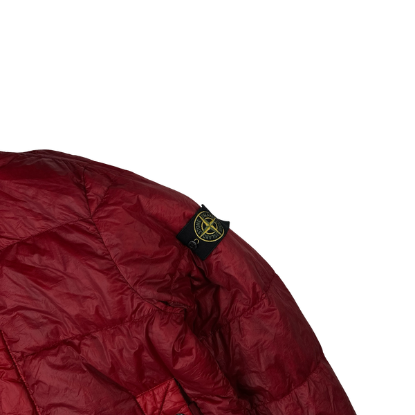 Stone Island 2011 Red Garment Dyed Down Filled Puffer Jacket - Large