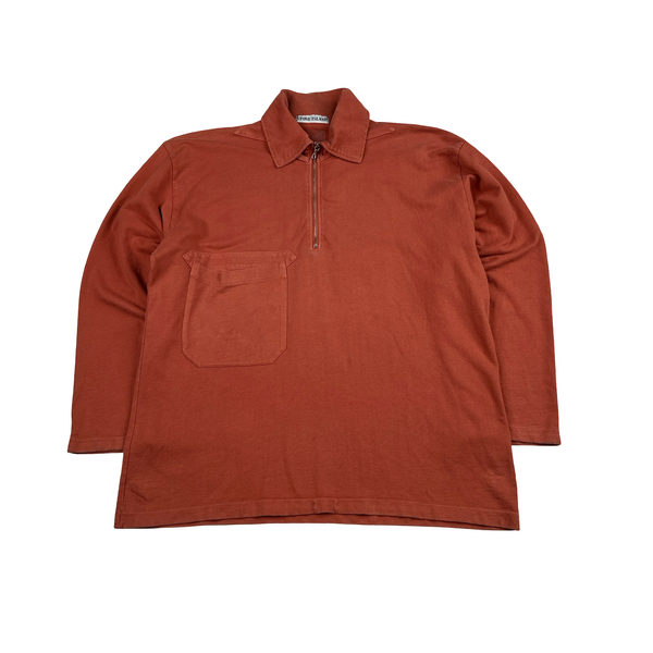Stone Island Marina Vintage Quarter Zip Cotton Jumper - Medium