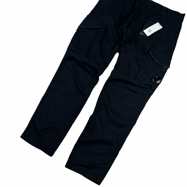 CP Company Black Stretch Ergonomic Fit Cargo Trousers - 3XL