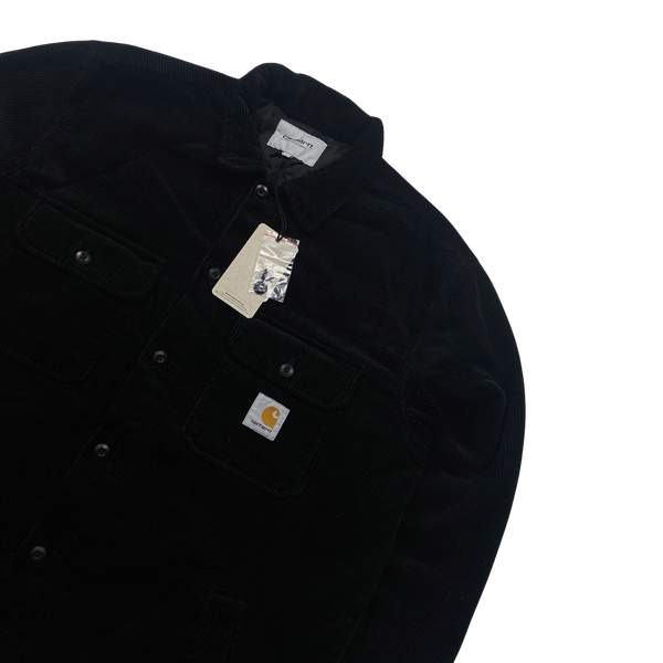 Carhartt WIP Black Thick Padded Corduroy Buttoned Overshirt - Large