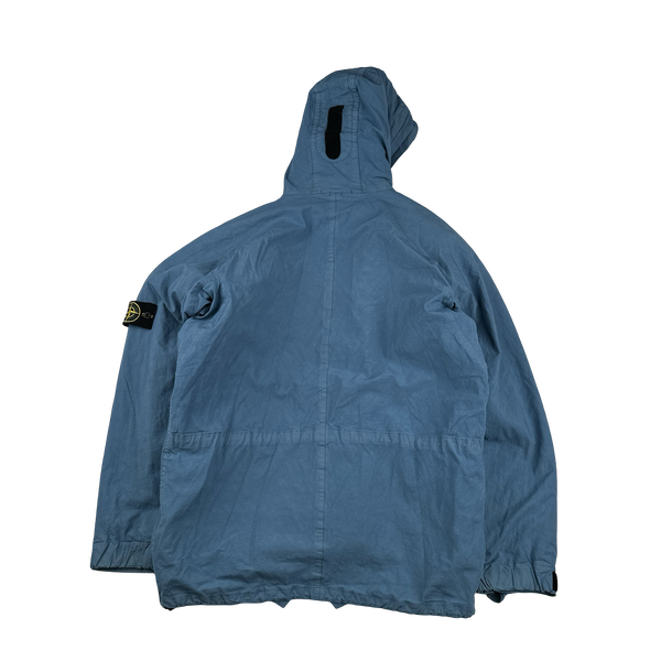 Stone Island 2004 Blue Duel Layer Cotton Parka Jacket - XL