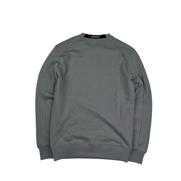 CP Company Stone Grey Cotton Lens Viewer Crewneck - Medium, Large, XL, XXL