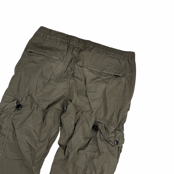 Stone Island Khaki RE T Cargo Trousers - 32"