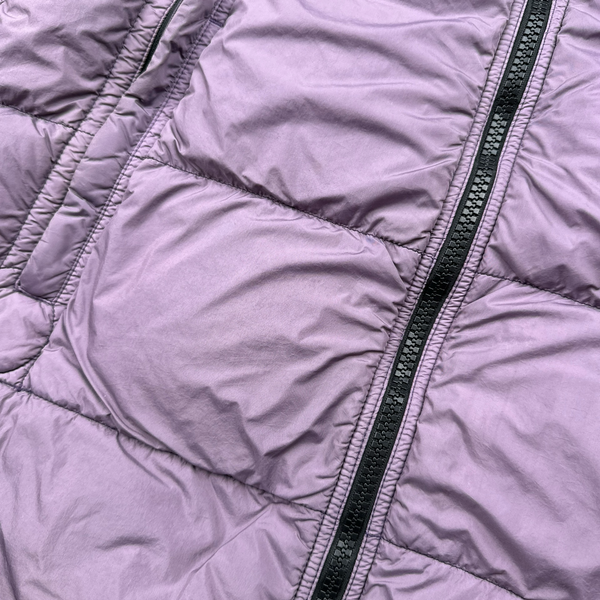 Stone Island Lavender Purple Crinkle Reps Puffer Jacket - Medium