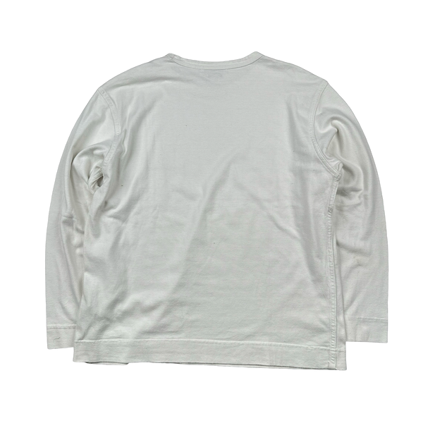Stone Island Vintage 2000 Spellout Cotton Longsleeve Crewneck T Shirt - Medium