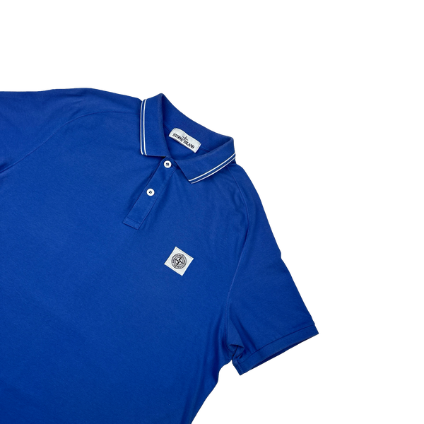 Stone Island 2019 Blue Cotton Polo Shirt - XXL