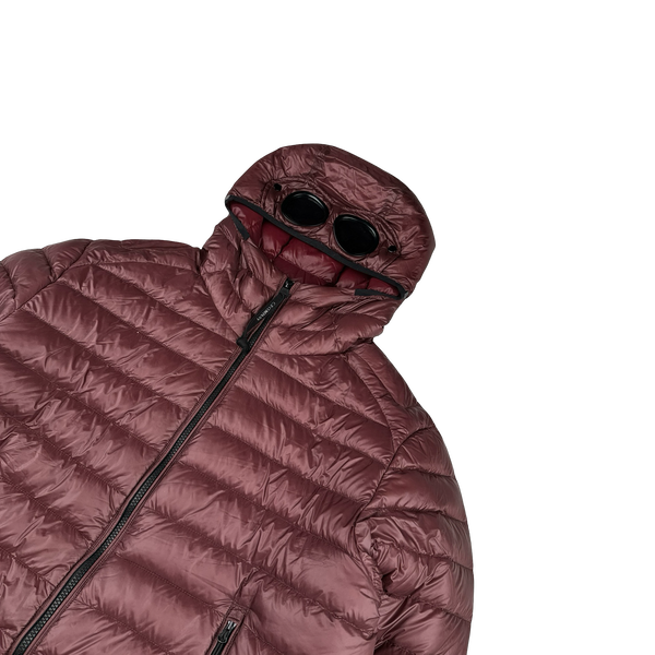 CP Company Burgundy Down Filled DD Shell Goggle Puffer Jacket - 3XL