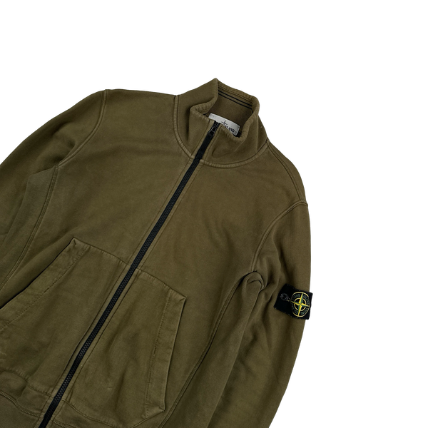 Stone Island 2016 Khaki Zipped High Neck Jumper - Medium
