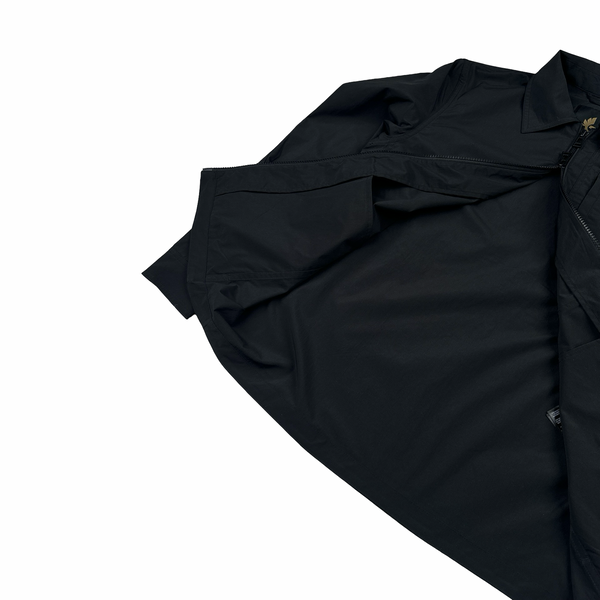 Belstaff Black Nylon Collared Zipped Overshirt - Small