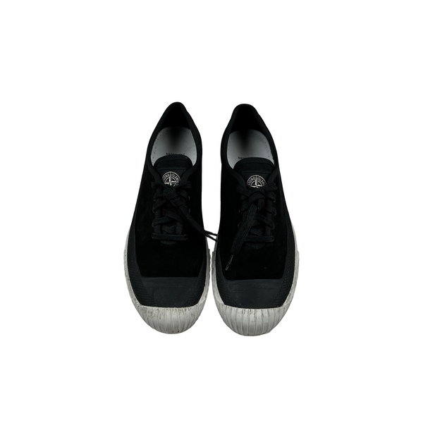 Stone Island x Diemme Black Leather Trainers - UK 10.5