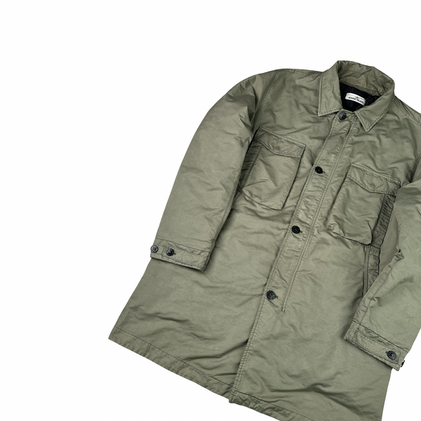 Stone Island Khaki 2019 David TC Primaloft Pea Jacket - XXL