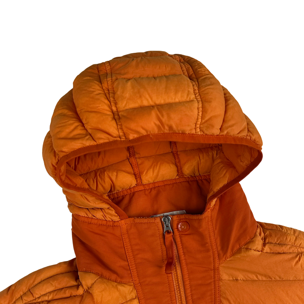 Stone Island 2019 Orange Loom Woven Down Puffer Jacket - Large