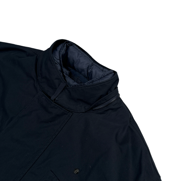 Stone Island 2023 Navy O-Ventile Ghost Piece Dual Layer Long Jacket - Medium