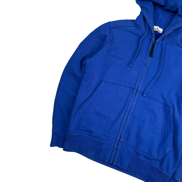 Stone Island Electric Blue 2017 Zipped Hoodie - Large