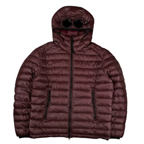 CP Company Burgundy Down Filled DD Shell Goggle Puffer Jacket - 3XL