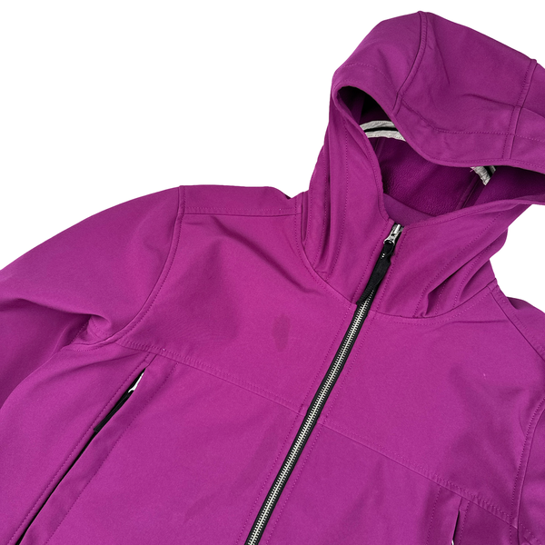 Stone Island Purple Soft Shell E Dye Hooded Jacket - Large