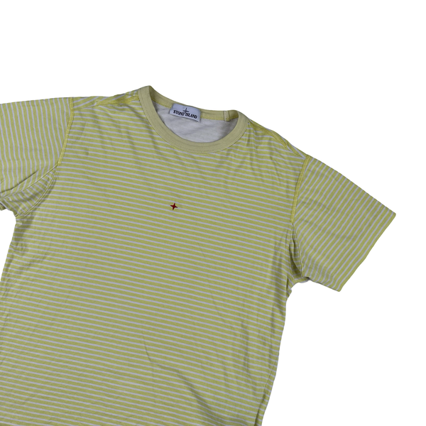 Stone Island 2019 Yellow Striped Marina T Shirt - XL