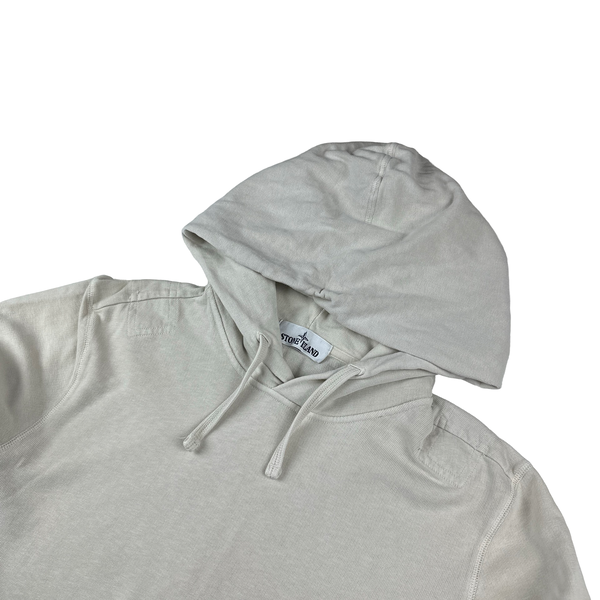 Stone Island 2018 Cream Cotton Hoodie - Medium