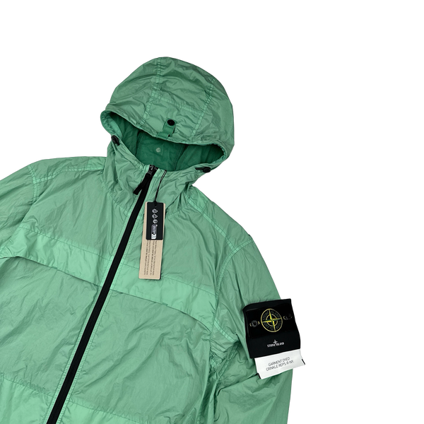 Stone Island 2024 Green Crinkle Reps R-NY Jacket - Medium
