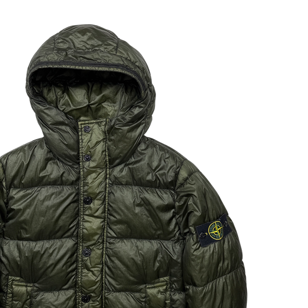 Stone island garment dyed down jacket sales