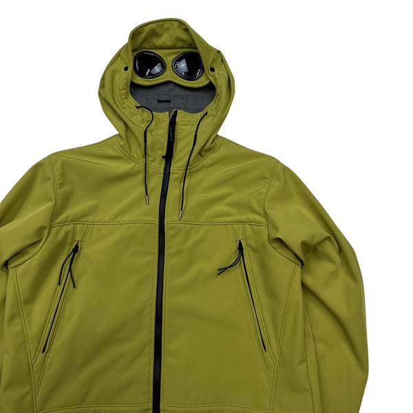 CP Company Green Soft Shell R Fleece Lined Goggle Jacket - XXL