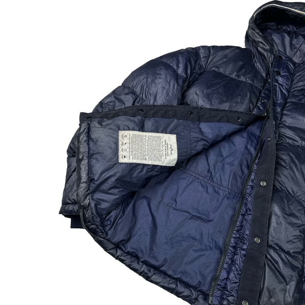 Stone Island Navy Garment Dyed Puffer Jacket - Medium