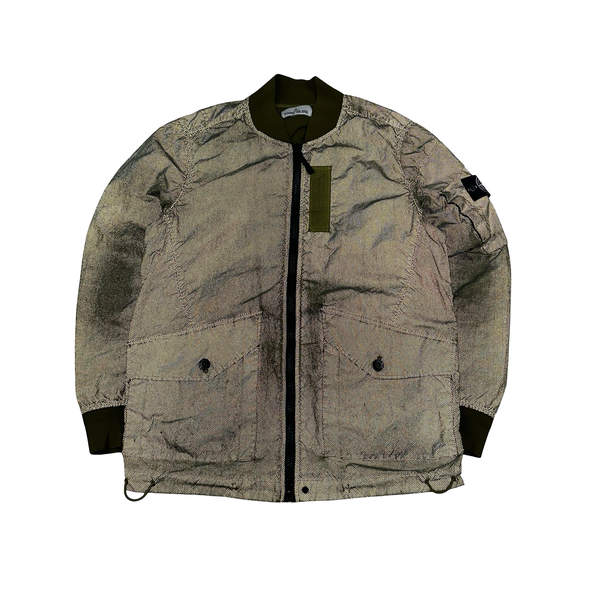 Stone Island 2016 Green Pixel Reflective Bomber Jacket - Medium